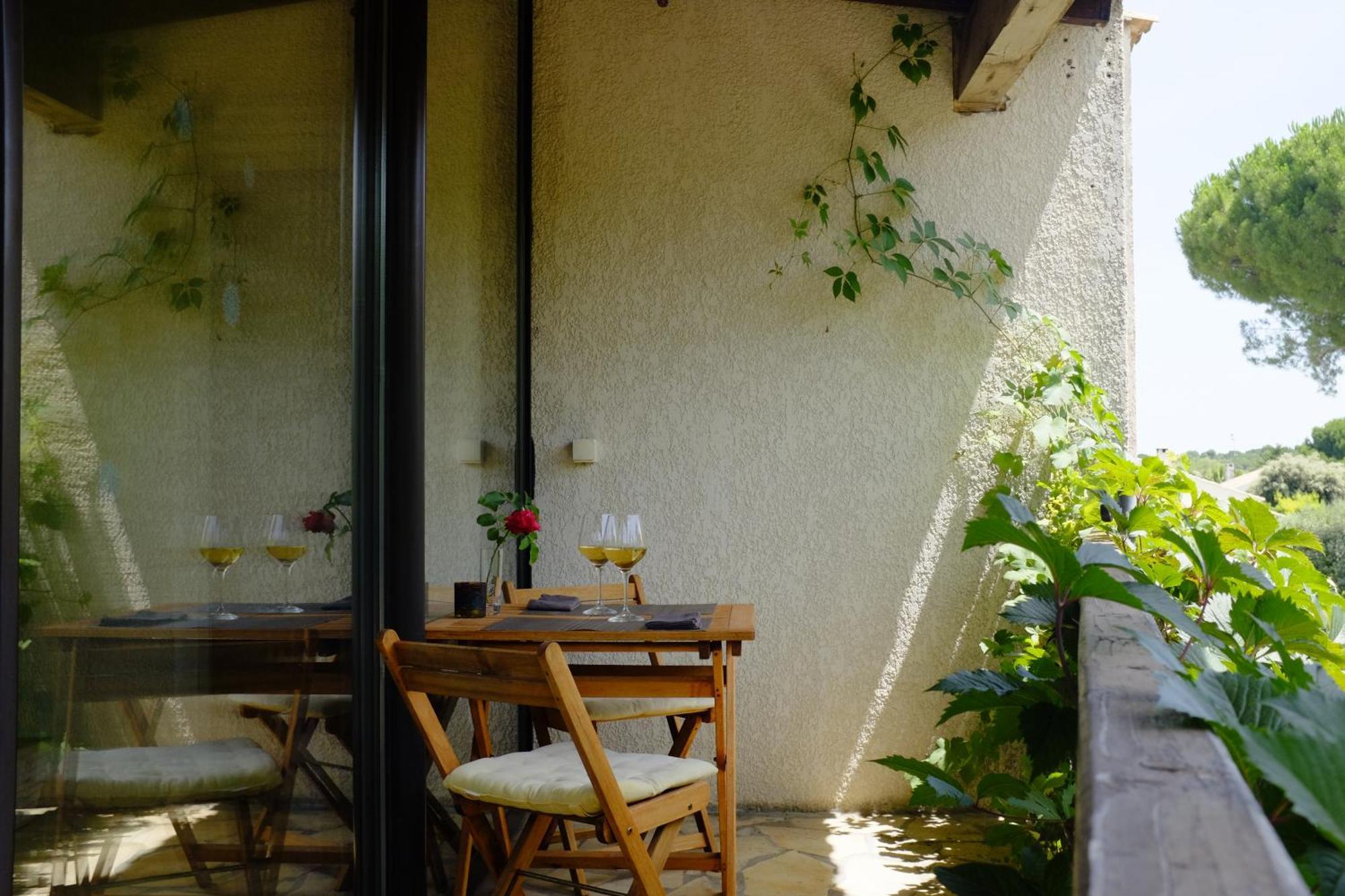 Chambre, Terrasse Et Piscine De L'Impasse Du Pressoir Le Crès Dış mekan fotoğraf